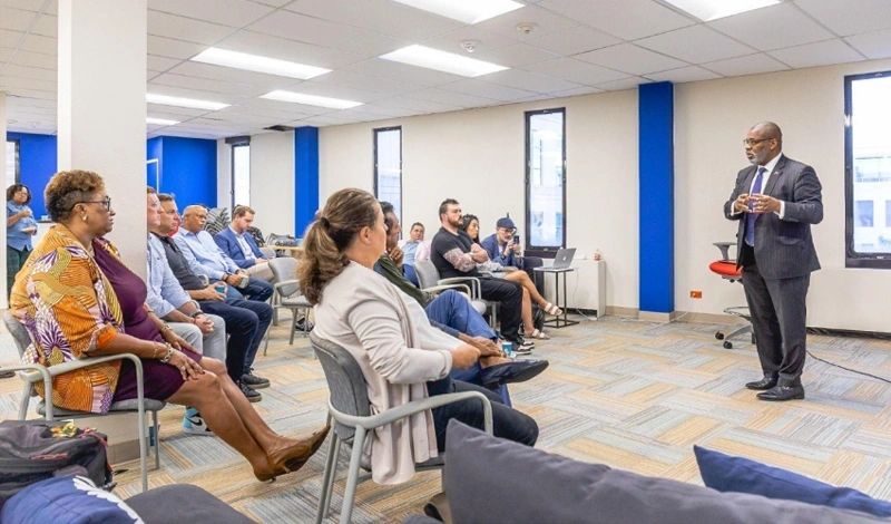 Deputy Premier & Minister of Home Affairs, Walter Roban, sharing Bermuda’s Blue Economy vision .